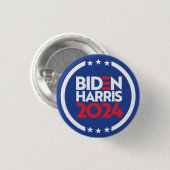 Badge Rond 2,50 Cm Biden Harris 2024 (Devant & derrière)