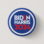 Badge Rond 2,50 Cm Biden Harris 2024 (Devant)