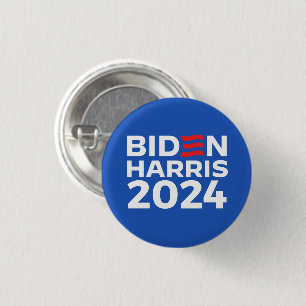 Badge Rond 2,50 Cm Biden Harris 2024 Bleu