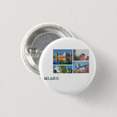 Badge Rond 2,50 Cm Biélorussie Mir Castle Architecture Button Pin (Devant & derrière)