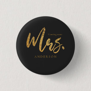 Badge Rond 2,50 Cm Bientôt ou futur Mme Mariage Parties scintillant o