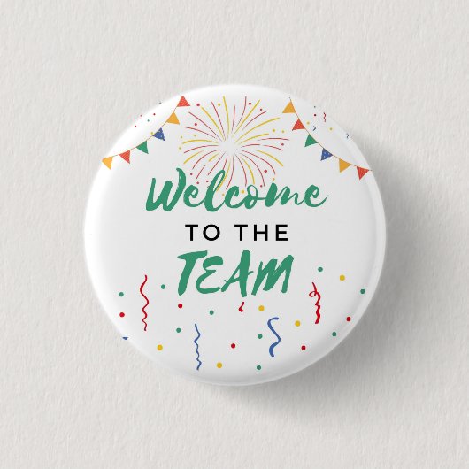 Badge Rond 2,50 Cm Bienvenue dans l'équipe Nouveau emploi d'employé C (Devant)