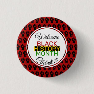Badge Rond 2,50 Cm BIENVENUE NOIRE HISTOIRE MOIS Célébration BHM