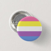 Badge Rond 2,50 Cm Bigender Pride Button (Yellow) (Devant & derrière)