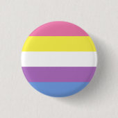 Badge Rond 2,50 Cm Bigender Pride Button (Yellow) (Devant)