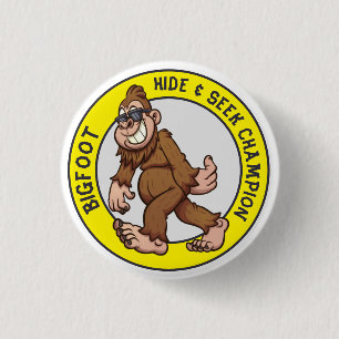 Badge Rond 2,50 Cm Bigfoot   Bouton Sasquatch (modifiable)