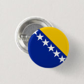 Badge Rond 2,50 Cm BiH Flag Coaster (Devant & derrière)