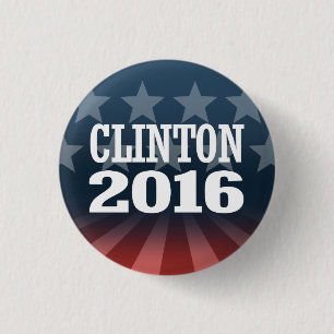 BADGE ROND 2,50 CM BILL CLINTON 2016