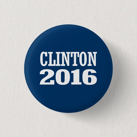BADGE ROND 2,50 CM BILL CLINTON 2016 (Devant)