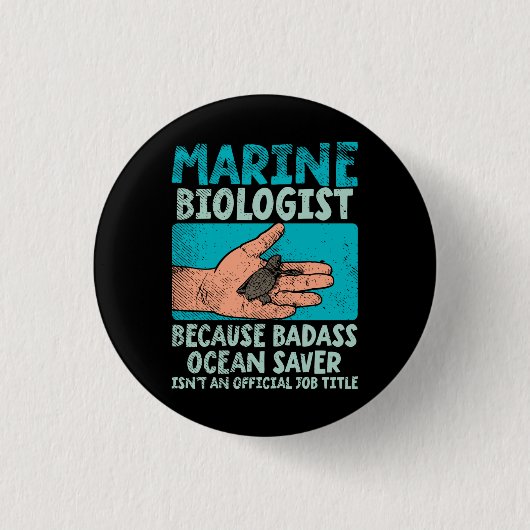 Badge Rond 2,50 Cm Biologiste marin (Devant)