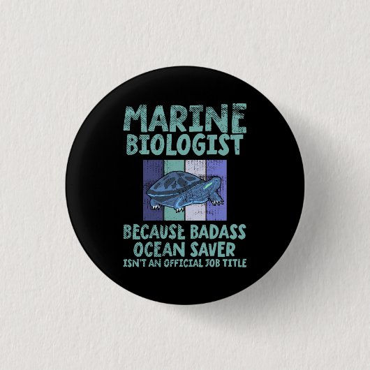 Badge Rond 2,50 Cm Biologiste marin Biologie marine (Devant)