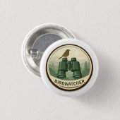 Badge Rond 2,50 Cm Bird Watcher Explorer | Kids Outdoor Award (Devant & derrière)