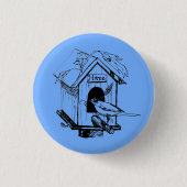 Badge Rond 2,50 Cm Birdhouse (Simply Scribbled) Button (Devant)