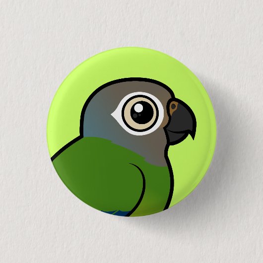 Badge Rond 2,50 Cm Birdorable Sombre-a dirigé Conure (Devant)