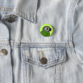 Badge Rond 2,50 Cm Birdorable Sombre-a dirigé Conure (En situation)