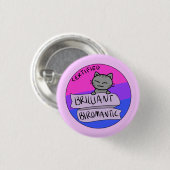 Badge Rond 2,50 Cm Biromantic brillant (Devant & derrière)