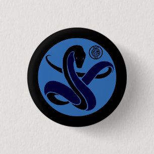 Badge Rond 2,50 Cm Biscione Nerazzurro, goupille (serpent)