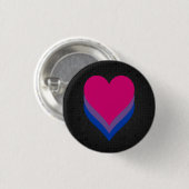 Badge Rond 2,50 Cm Bisexualité drapeau bouton noir (Devant & derrière)