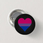 Badge Rond 2,50 Cm Bisexualité drapeau bouton noir (Devant & derrière)