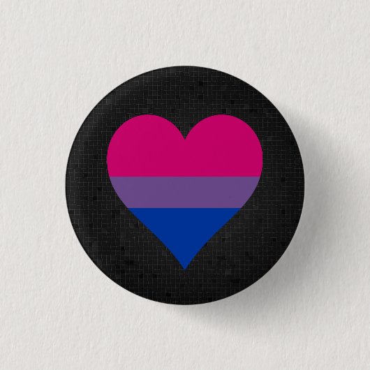 Badge Rond 2,50 Cm Bisexualité drapeau bouton noir (Devant)