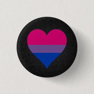 Badge Rond 2,50 Cm Bisexualité drapeau bouton noir
