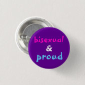 Badge Rond 2,50 Cm Bisexuel et fier (Devant & derrière)