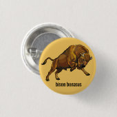 Badge Rond 2,50 Cm bison européen (Devant & derrière)