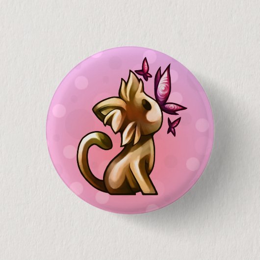Badge Rond 2,50 Cm BittyKittyFlutterby (Devant)