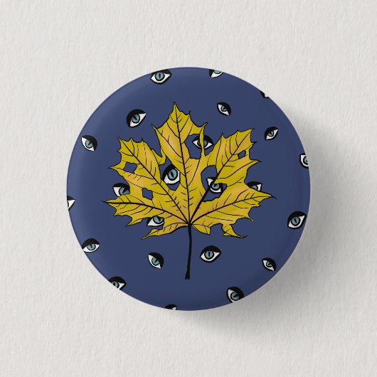 Badge Rond 2,50 Cm Bizarre Déplaisant d'Halloween (Devant)