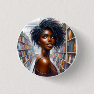 Badge Rond 2,50 Cm Black Queen Melanin Sista Booked Busy & Unbothered