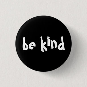 Badge Rond 2,50 Cm Black White Be Genre Typographie