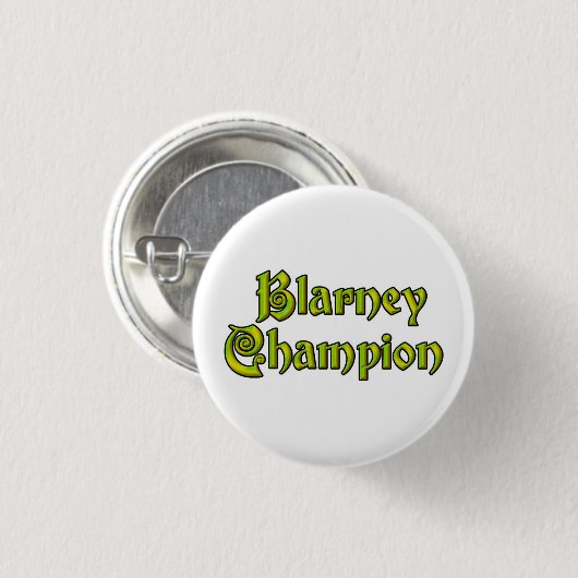 Badge Rond 2,50 Cm Blarney Champion white small button (Devant & derrière)