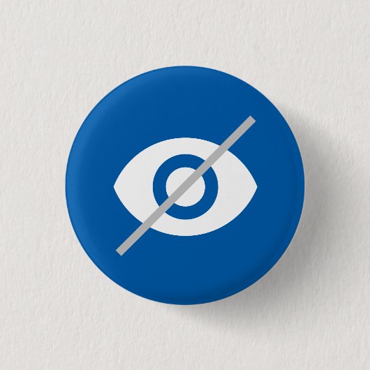 Badge Rond 2,50 Cm Bleu aveugle (Devant)