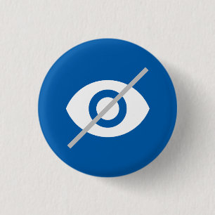 Badge Rond 2,50 Cm Bleu aveugle