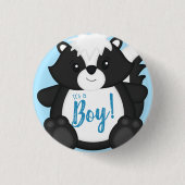 Badge Rond 2,50 Cm Bleu Baby shower (Devant)