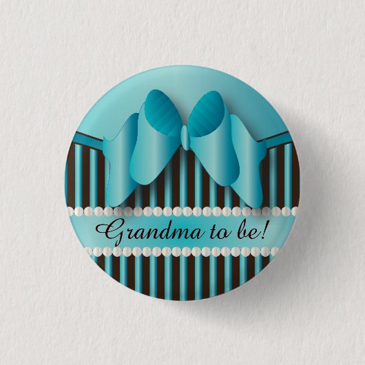 Badge Rond 2,50 Cm Bleu et Brown (Devant)