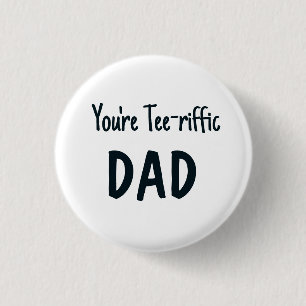 Badge Rond 2,50 Cm Bleu, tu es un texte de papa t-riffic