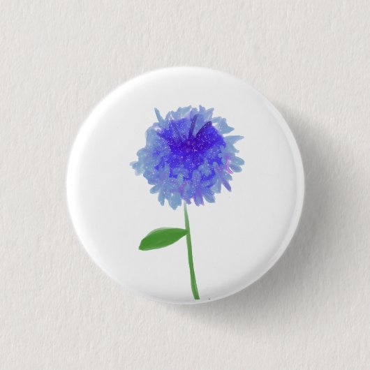 Badge Rond 2,50 Cm Bleuet (Devant)