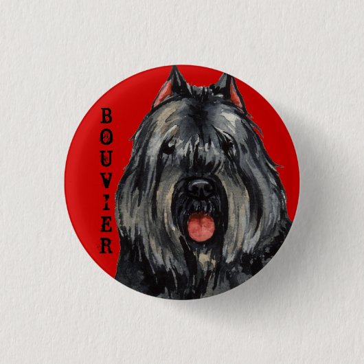 Badge Rond 2,50 Cm Bloc couleur Bouvier (Devant)