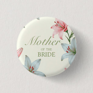 Badge Rond 2,50 Cm Bloom Azure