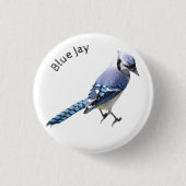 Badge Rond 2,50 Cm Blue Jay (Devant)