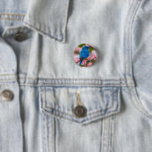 Badge Rond 2,50 Cm Bluebird de printemps (En situation)