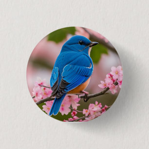 Badge Rond 2,50 Cm Bluebird de printemps