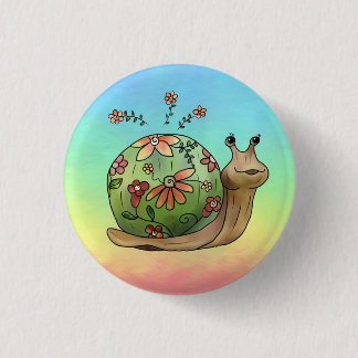 Badge Rond 2,50 Cm Blumenschnecke