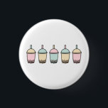 Badge Rond 2,50 Cm Boba branché<br><div class="desc">Ce design branché propose une boisson au thé au lait de boba aux couleurs pastel.</div>