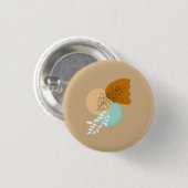 BADGE ROND 2,50 CM BOHO MINIMALIST FEUILLES (Devant & derrière)