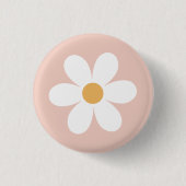 Badge Rond 2,50 Cm Boho rose marguerite rétro (Devant)