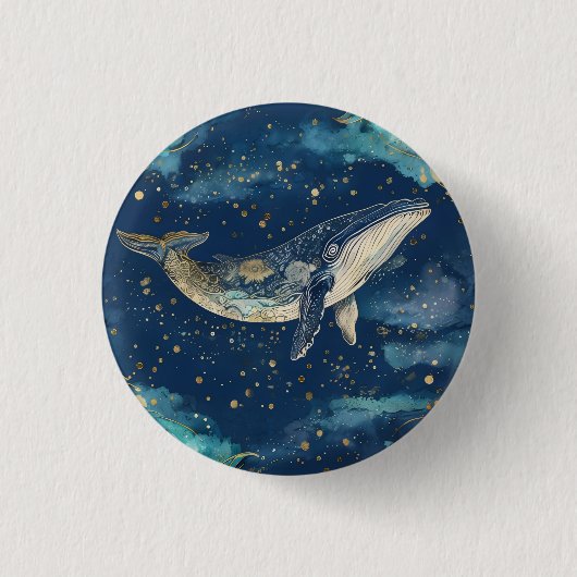 Badge Rond 2,50 Cm Boho Whale Mandala (Devant)