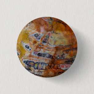 Badge Rond 2,50 Cm Bois Pétrifié Brun