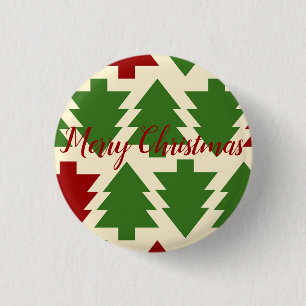 Badge Rond 2,50 Cm Boisson de Noël verte et rouge